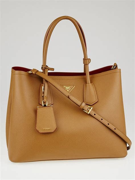 beige prada saffiano cuir large double bag|prada saffiano cuir purses.